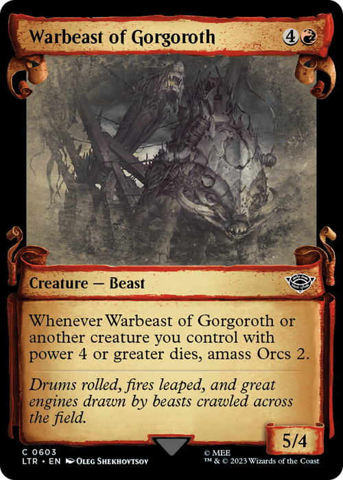 Warbeast of Gorgoroth (Showcase Scrolls) (LTR-603) - The Lord of the Rings: Tales of Middle-earth: (Showcase)