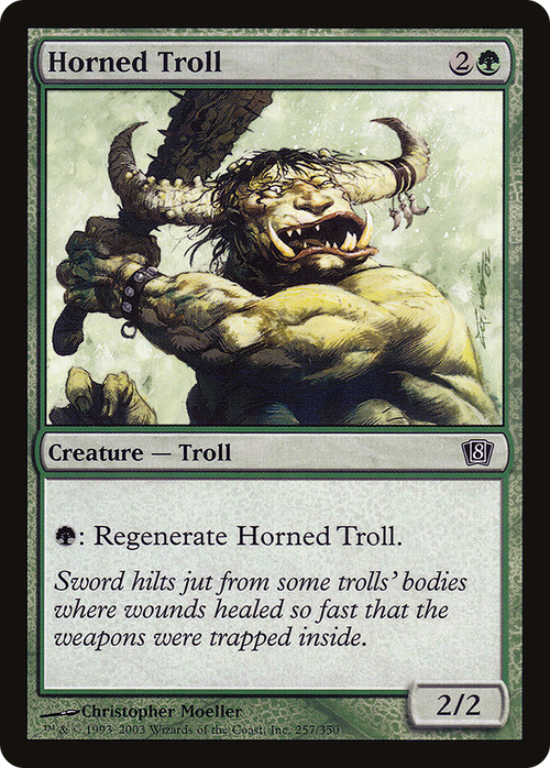 Horned Troll (8ED-257) - 8th Edition Foil