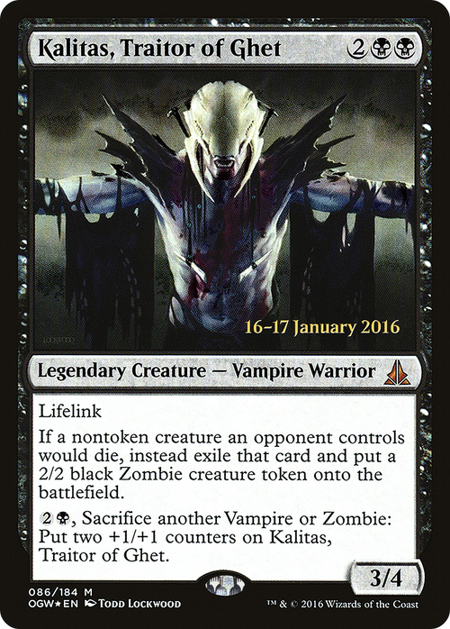 Kalitas, Traitor of Ghet (PRE-086) - Oath of the Gatewatch Promos Foil