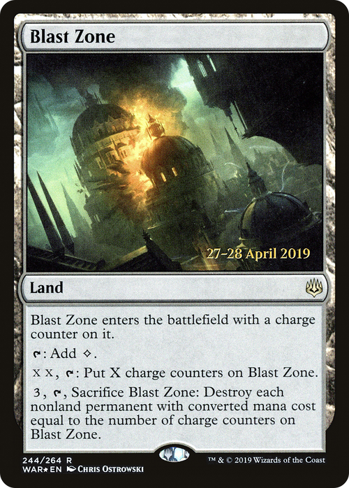 Blast Zone (WAR) (PRE-244S) - War of the Spark Promos Foil