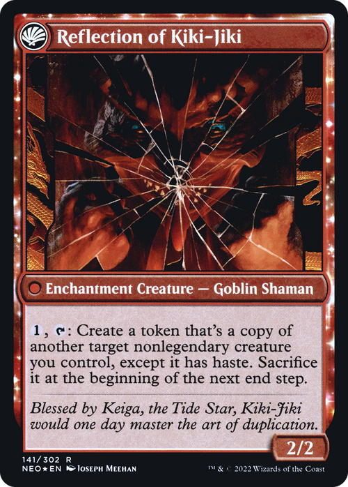 Fable of the Mirror-Breaker (PRE-141) - Kamigawa: Neon Dynasty Promos: (fandfc, enchantment) Foil