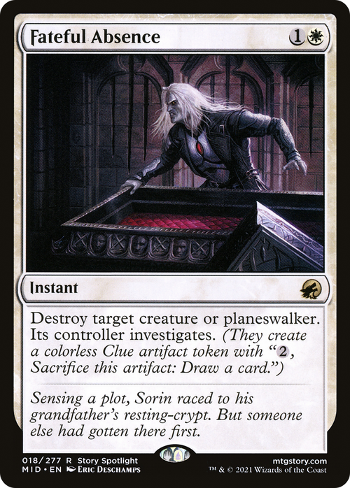 Fateful Absence (MID-018) - Innistrad: Midnight Hunt Foil
