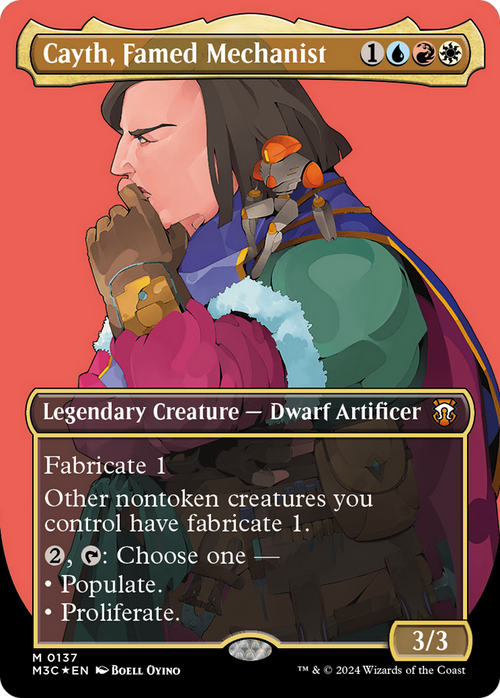 Cayth, Famed Mechanist (Borderless) (Ripple Foil) (M3C-137) - Modern Horizons 3 Commander Foil