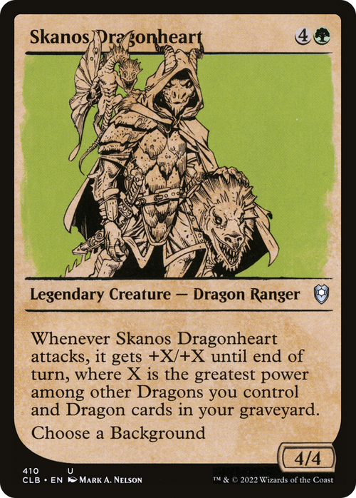 Skanos Dragonheart (Showcase) (CLB-410) - Commander Legends: Battle for Baldur's Gate: (Showcase) Foil