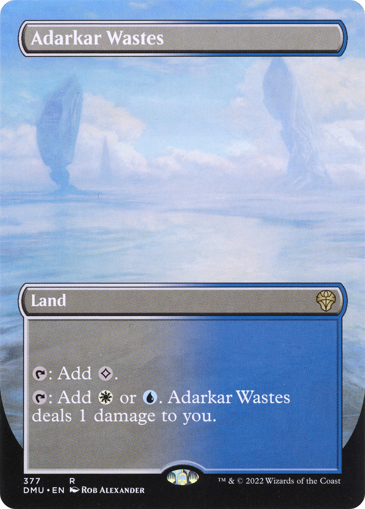 Adarkar Wastes (Borderless) (DMU-377) - Dominaria United Foil