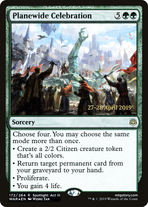 Planewide Celebration (PRE-172S) - War of the Spark Promos Foil