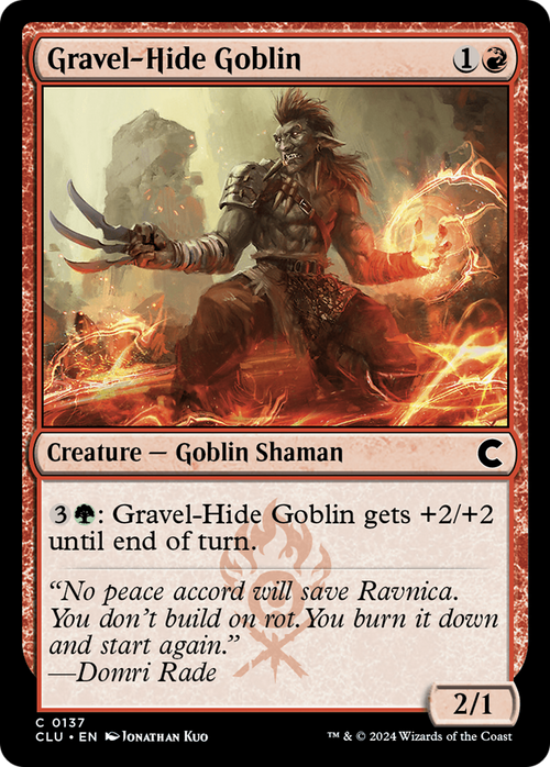 Gravel-Hide Goblin (CLU-137) - Ravnica: Clue Edition