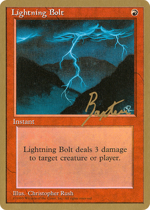 Lightning Bolt - 1996 George Baxter (4ED) (WCD-) - Pro Tour Collector Set