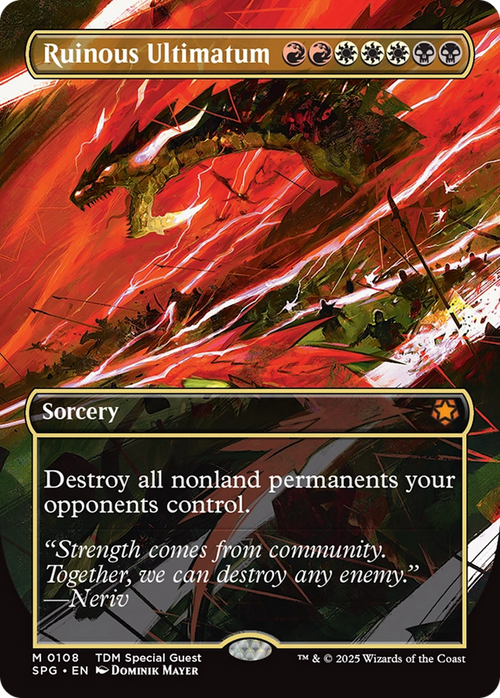 Ruinous Ultimatum (Borderless) (SPG-108) - Special Guests Foil