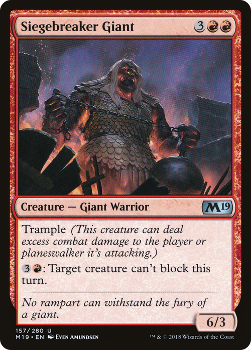 Siegebreaker Giant (M19-157) - Core Set 2019 Foil