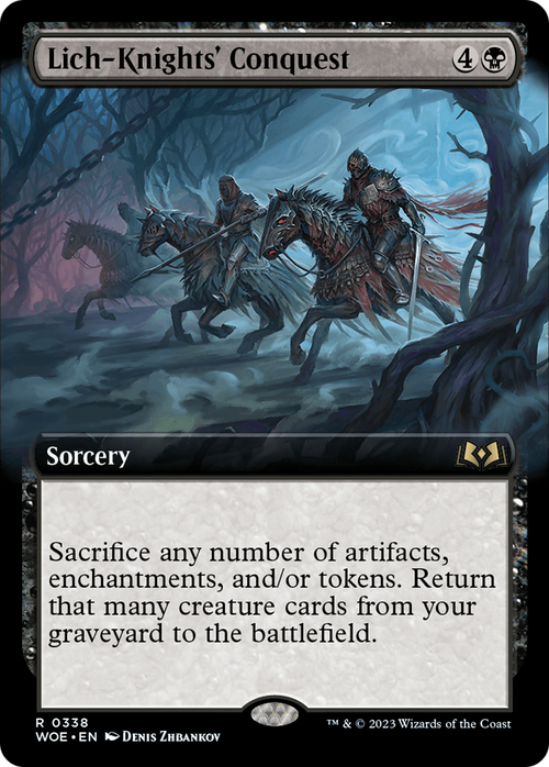 Lich-Knights' Conquest (Extended Art) (WOE-338) - Wilds of Eldraine: (Extended Art)