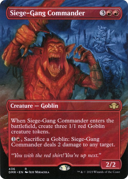 Siege-Gang Commander (Borderless) (DMR-436) - Dominaria Remastered Foil