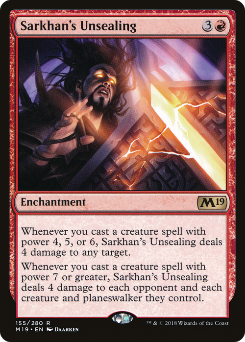Sarkhan's Unsealing (M19-155) - Core Set 2019 Foil