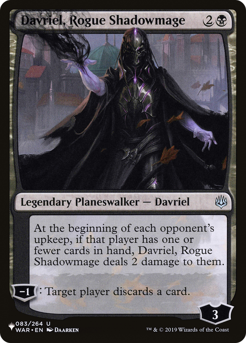 Davriel, Rogue Shadowmage (LIST-WAR-83) - The List