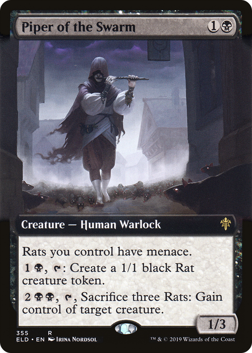 Piper of the Swarm (Extended Art) (ELD-355) - Throne of Eldraine: (Extended Art) Foil