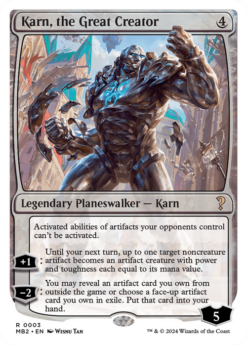 Karn, the Great Creator (White Border) (MB2-003) - Mystery Booster 2