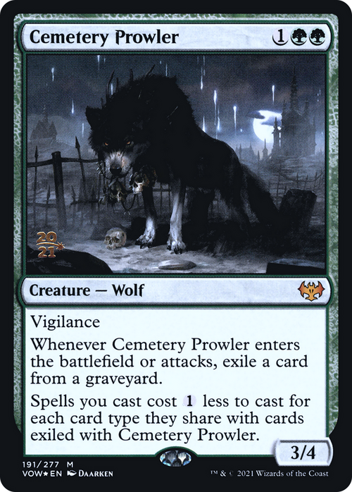 Cemetery Prowler (PRE-191) - Innistrad: Crimson Vow Promos Foil