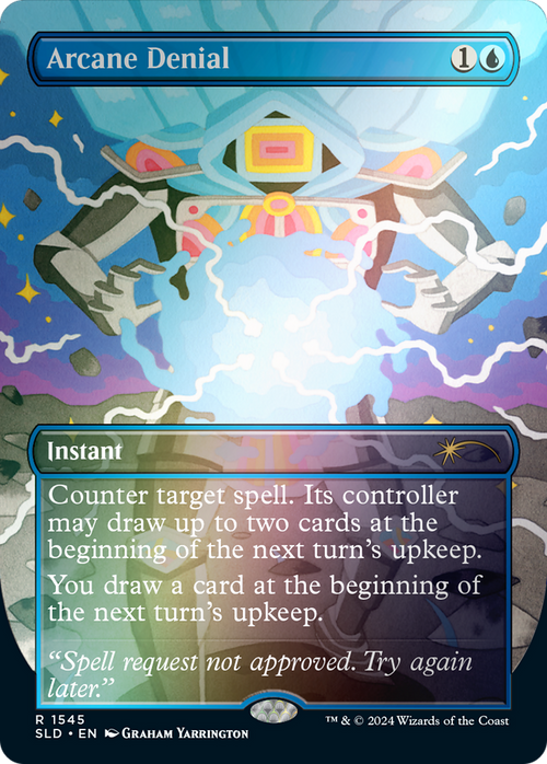 Arcane Denial (Rainbow Foil) (SLD-1545) - Secret Lair Drop (Borderless) Foil