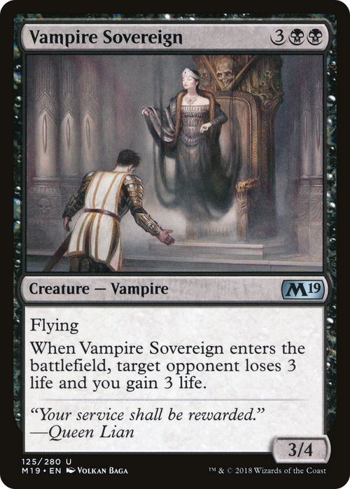 Vampire Sovereign (M19-125) - Core Set 2019 Foil
