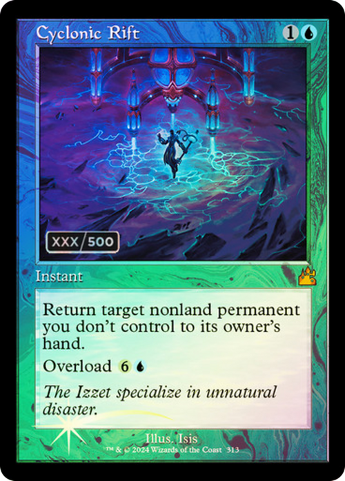 Cyclonic Rift (Retro Frame) (Serial Numbered) (RVR-313) - Ravnica Remastered Foil