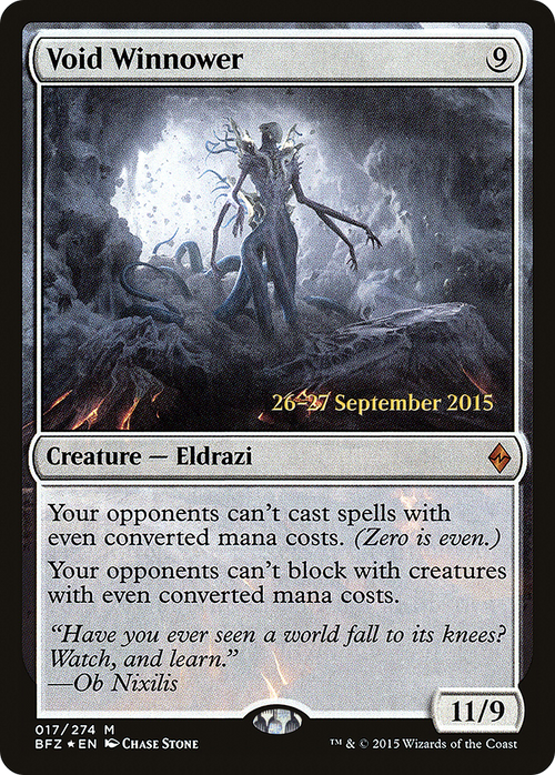 Void Winnower (PRE-017) - Battle for Zendikar Promos Foil