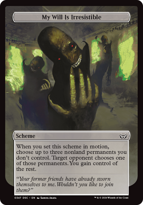 My Will Is Irresistible (Full Art) (A:DSC-347) - Duskmourn: House of Horror Commander
