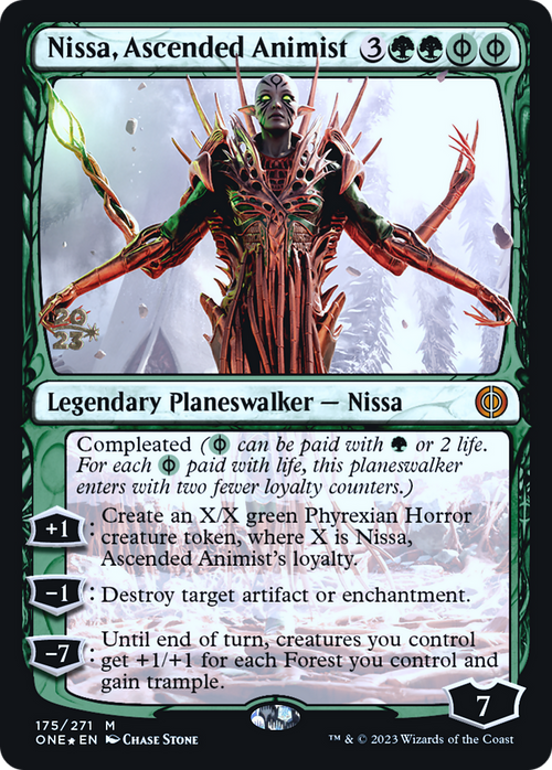 Nissa, Ascended Animist (PRE-175) - Phyrexia: All Will Be One Promos Foil