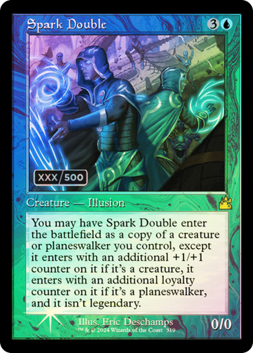 Spark Double (Retro Frame) (Serial Numbered) (RVR-319) - Ravnica Remastered Foil