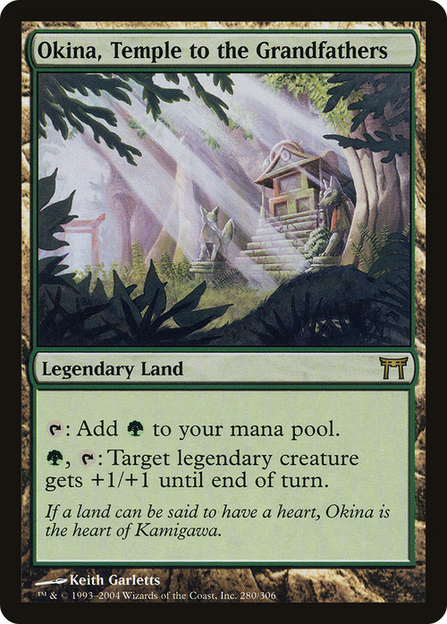 Okina, Temple to the Grandfathers (CHK-280) - Champions of Kamigawa