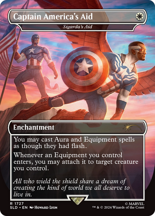 Captain America's Aid - Sigarda's Aid (SLD-1727) - Secret Lair Drop / Captain America's Aid (Borderless)