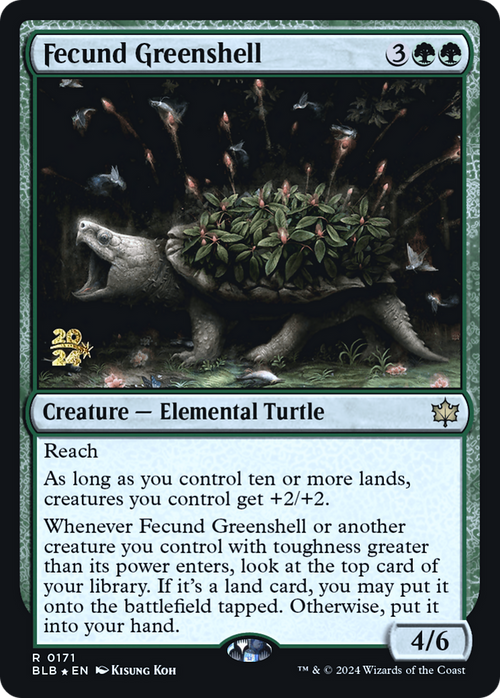 Fecund Greenshell (PRE-171) - Bloomburrow Promos Foil