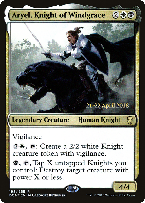 Aryel, Knight of Windgrace (PRE-192S) - Dominaria Promos Foil