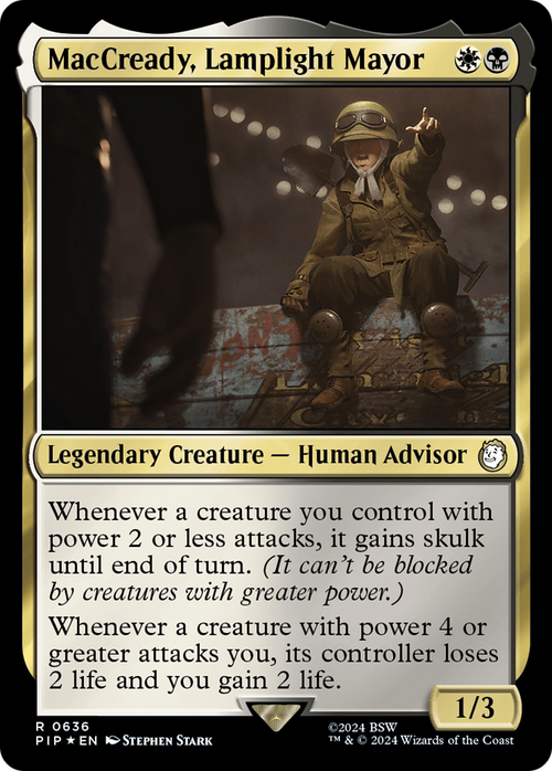 MacCready, Lamplight Mayor (Surge Foil) (PIP-636) - Fallout Foil