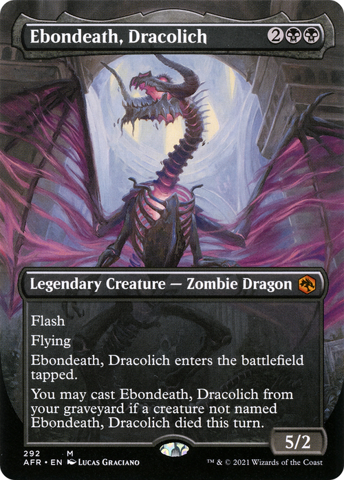 Ebondeath, Dracolich (Borderless) (AFR-292) - Adventures in the Forgotten Realms (Borderless) Foil