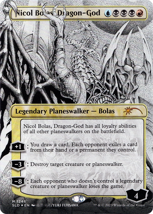 Nicol Bolas, Dragon-God (Borderless) (SLD-1246) - Secret Lair Drop Foil