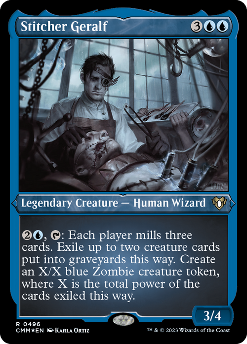 Stitcher Geralf (Foil Etched) (CMM-496) - Commander Masters Foil