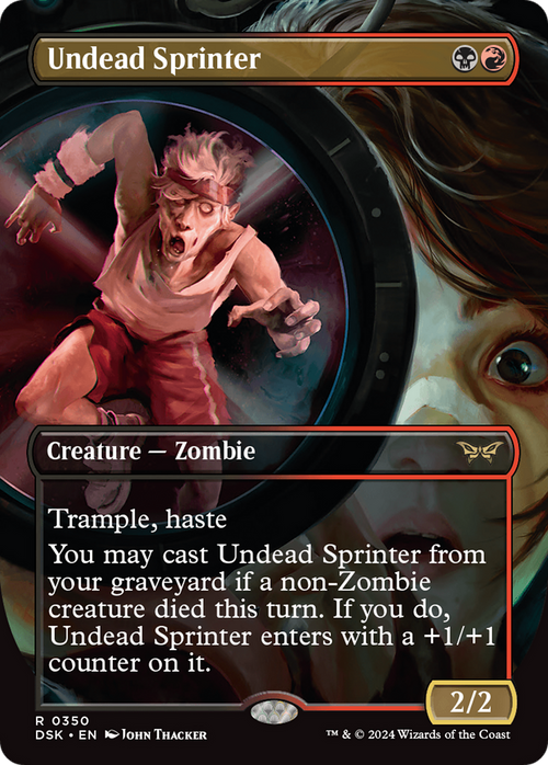 Undead Sprinter (Borderless) (DSK-350) - Duskmourn: House of Horror Foil