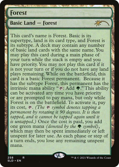 Forest (258) (Full-Text Lands) (SLD-258) - Secret Lair Drop