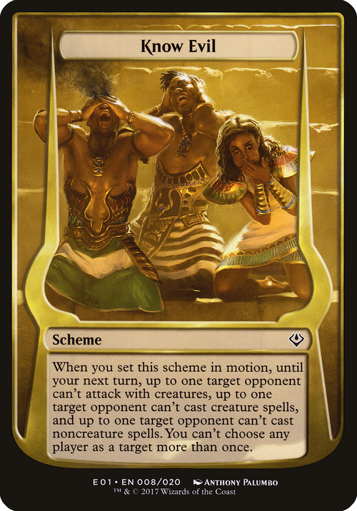 Know Evil (Archenemy: Nicol Bolas) (OVER-008) - Archenemy: Nicol Bolas Schemes