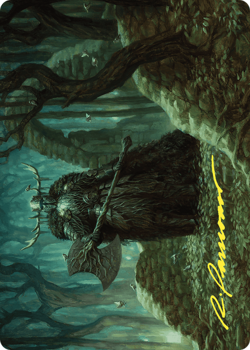 Mosswood Dreadknight // Mosswood Dreadknight (AWOE-040) - Wilds of Eldraine Art Series (Borderless) Foil