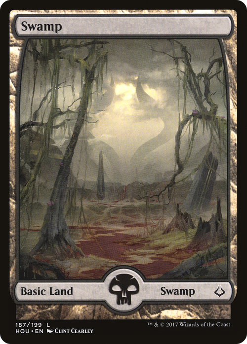 Swamp (187) - Full Art (HOU-187) - Hour of Devastation Foil