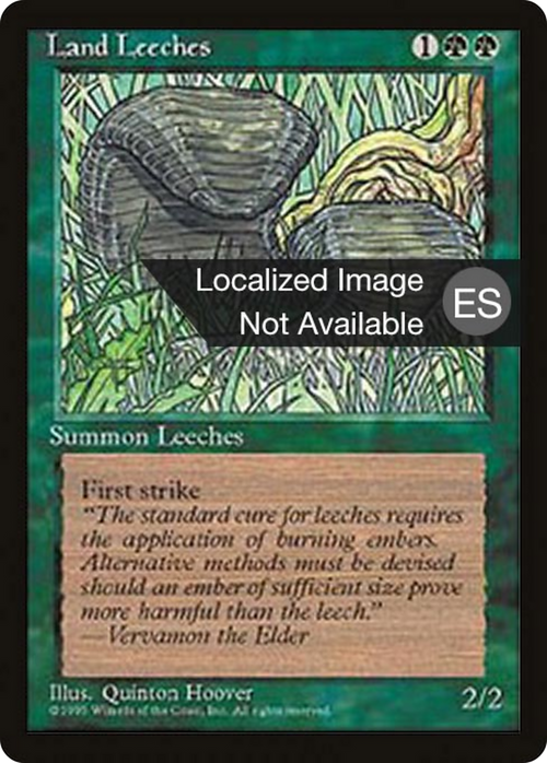 Land Leeches (4BB-) - Fourth Edition Foreign Black Border