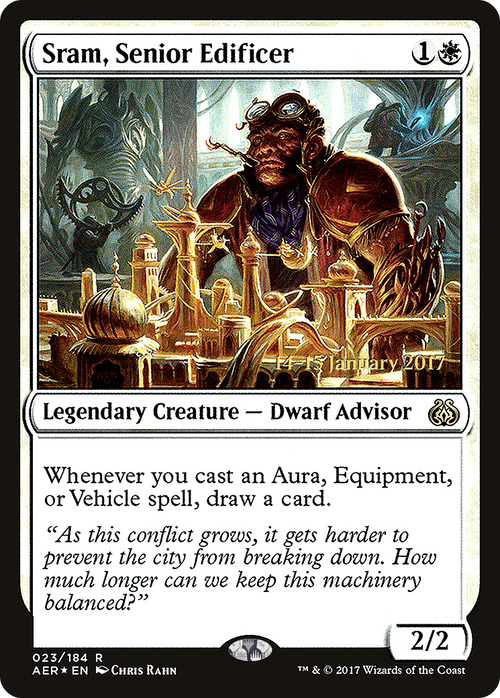 Sram, Senior Edificer (PRE-23S) - Aether Revolt Promos Foil