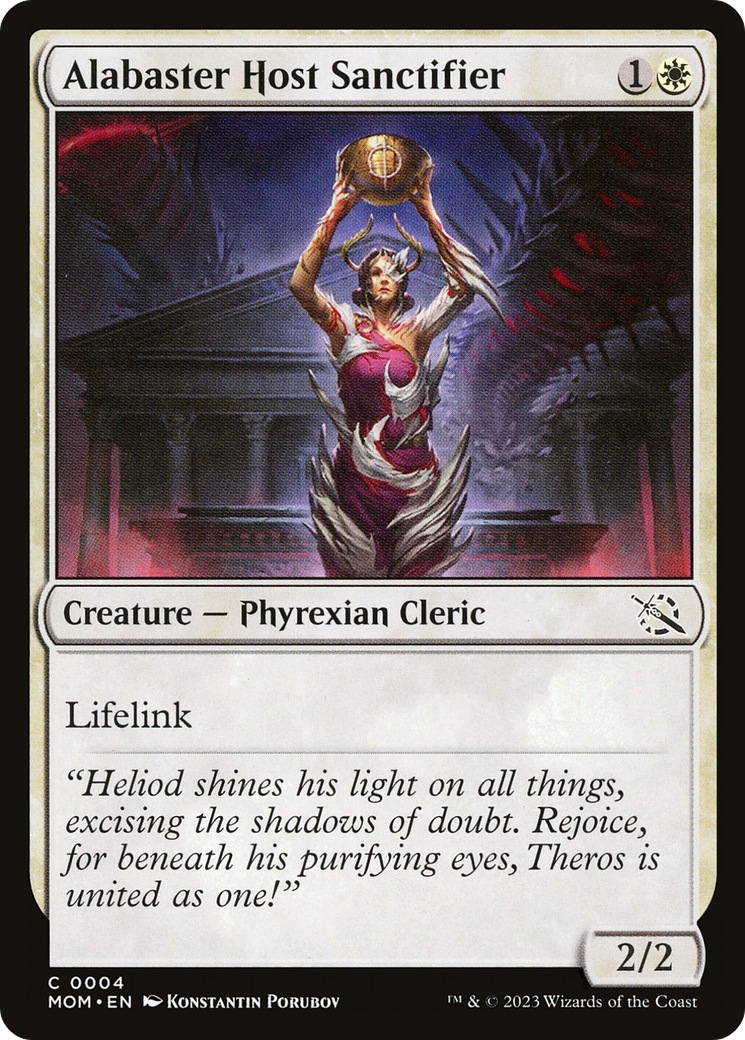 Alabaster Host Sanctifier (MOM-004) - March of the Machine Foil