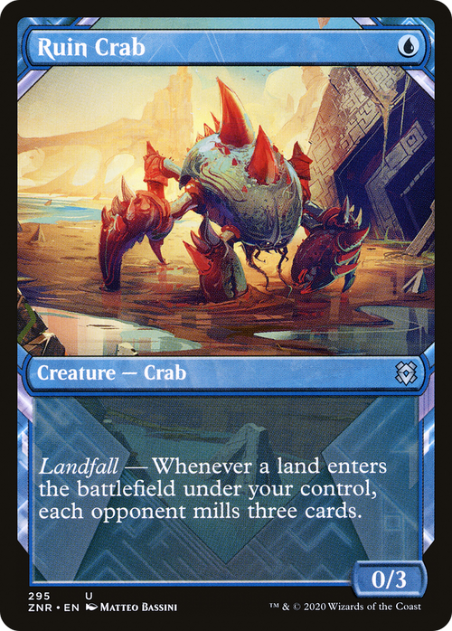 Ruin Crab (Showcase) (ZNR-295) - Zendikar Rising: (Showcase) Foil