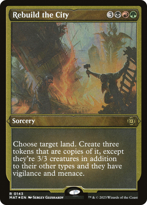 Rebuild the City (Foil Etched) (MAT-143) - March of the Machine: The Aftermath Foil