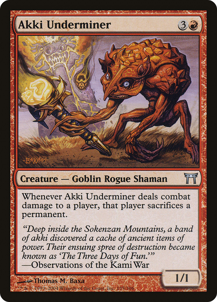 Akki Underminer (CHK-155) - Champions of Kamigawa Foil