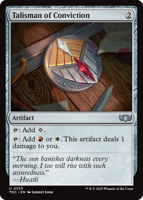 Talisman of Conviction (TDC-329) - Commander: Tarkir: Dragonstorm