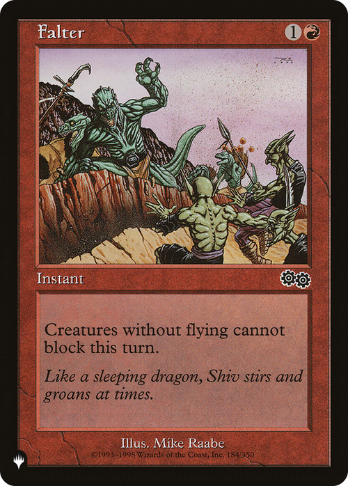 Falter (LIST-USG-184) - The List