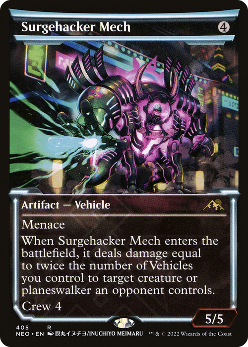 Surgehacker Mech (Showcase) (NEO-405) - Kamigawa: Neon Dynasty: (Showcase)